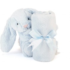 Doudou Couverture Lapin Bleu Ciel Bashful - Jellycat 2