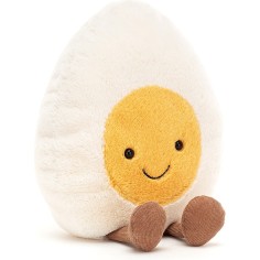 Peluche Amuseable Happy Boiled Egg Large - l : 12 cm x H: 23 cm - A2BE - Jellycat