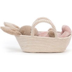 Peluche lapin dans son panier Rock-A-Bye - Jellycat 2