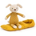 Peluche chiot dans sac de couchage - Jellycat