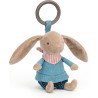 Hochet lapin Little Rambler - l : 8 cm x H: 13 cm - RAMR4BU - Jellycat