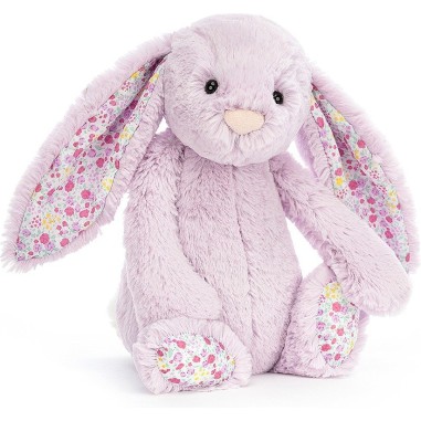 Peluche lapin rose médium