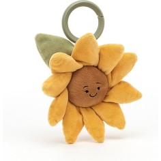 Anneau peluche fleur tournesol Fleury - l : 14 cm x H: 27 cm - FLEU4SJ - Jellycat