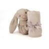 Doudou Couverture Lapin Beige Bashful - Jellycat