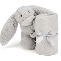 Doudou couverture Lapin Gris Silver Bashful - Jellycat 2