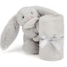 Doudou couverture Lapin Gris Silver Bashful - Jellycat