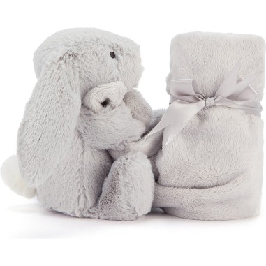 Doudou couverture Lapin Gris Silver Bashful - Jellycat Doudou couverture Lapin Gris Silver Bashful - Jellycat