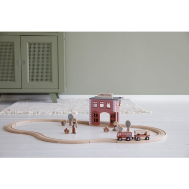 Circuit de train extension - caserne de pompiers - Little Dutch Circuit de train extension - caserne de pompiers - Little Dutch
