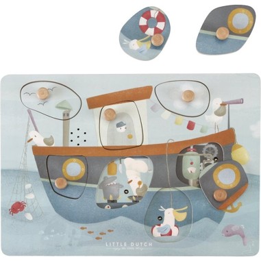 Puzzle sonore en bois Fsc - Sailors Bay - Little Dutch Puzzle sonore en bois Fsc - Sailors Bay - Little Dutch