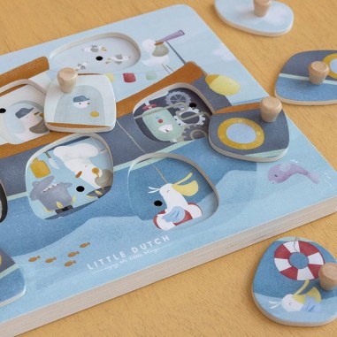 Puzzle sonore en bois Fsc - Sailors Bay - Little Dutch Puzzle sonore en bois Fsc - Sailors Bay - Little Dutch