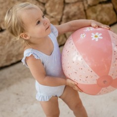 Ballon de plage Little Pink Flowers 35 cm - Little Dutch 2