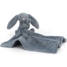 Doudou couverte lapin bleu gris - Jellycat