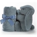 Doudou couverte lapin bleu gris - Jellycat