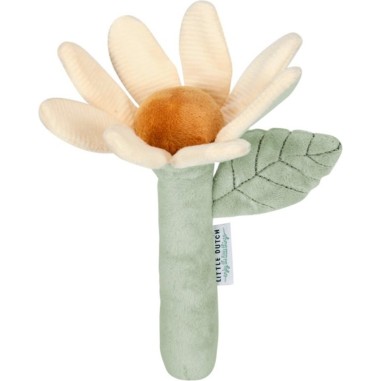 Hochet peluche - Fleur blanche - Little Dutch