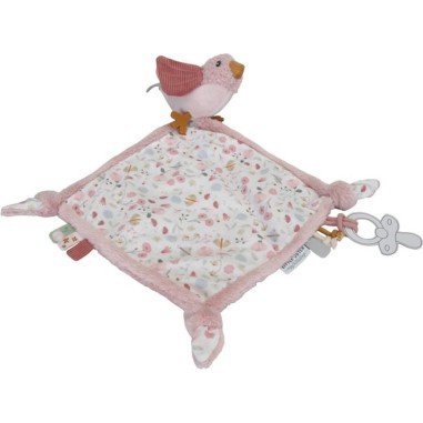 Doudou carré Oiseau - Fleurs et papillons - Little Dutch Doudou carré Oiseau - Fleurs et papillons - Little Dutch