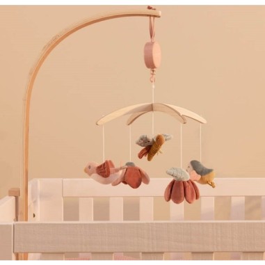 Mobile musical en bois Flowers & Butterflies - Little Dutch Mobile musical en bois Flowers & Butterflies - Little Dutch