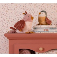 Peluche oiseau 20 cm - Fleurs et papillon - Little Dutch 2