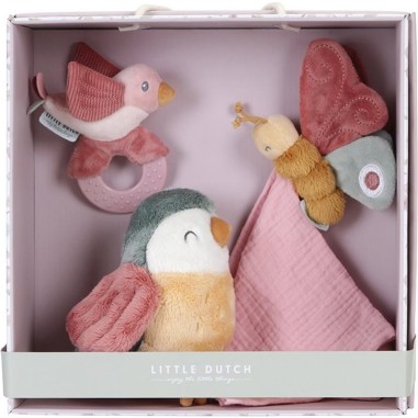 Coffret cadeau - peluche, doudou, hochet - Flowers & Butterflies - Little Dutch Coffret cadeau - peluche, doudou, hochet - Flowers & Butterflies - Little Dutch