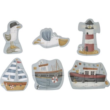 6 in 1 Puzzles de Formes Sailors Bay - Little Dutch 6 in 1 Puzzles de Formes Sailors Bay - Little Dutch