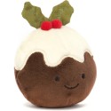 Peluche Mini Gâteau Pudding de noël Festive - Jellycat