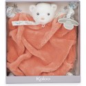 Doudou ourson corail 20cm - Plume - Kaloo Doudou ourson corail 20cm - Plume - Kaloo
