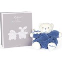 Doudou Patapouf ourson bleu océan petit 20cm - Plume - Kaloo