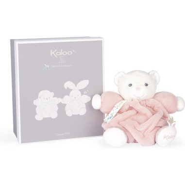 Doudou Patapouf ourson rose poudré petit 20cm - Plume - Kaloo