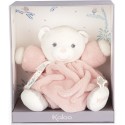 Doudou Patapouf ourson rose poudré petit 20cm - Plume - Kaloo