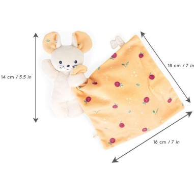 Carre douceur doudou souris fruit de la passion - Kaloo Carre douceur doudou souris fruit de la passion - Kaloo