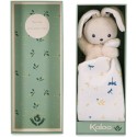 Carré douceur : Doudou lapin Blanc délicat 17 cm - Kaloo