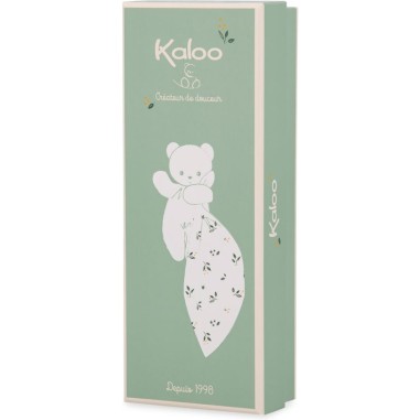 Carré douceur : Doudou lapin Blanc délicat 17 cm - Kaloo Carré douceur : Doudou lapin Blanc délicat 17 cm - Kaloo