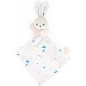 Carré douceur : Doudou lapin Blanc délicat 17 cm - Kaloo Carré douceur : Doudou lapin Blanc délicat 17 cm - Kaloo