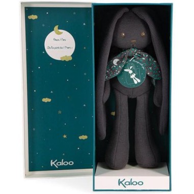 Peluche Pantin Lapin Gris Violine Lapinoo 25 cm - Kaloo Peluche Pantin Lapin Gris Violine Lapinoo 25 cm - Kaloo