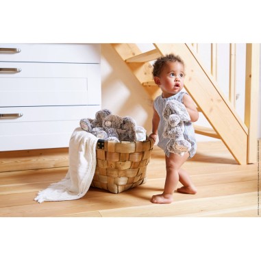 Peluche musicale Lapin Leo Gris Prestige Musical 31 cm - Rouge Kaloo Peluche musicale Lapin Leo Gris Prestige Musical 31 cm - Rouge Kaloo
