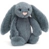 Peluche Bashful Dusky Blue Bunny Medium - l : 12 cm x H: 31 cm - BAS3DUSKB - Jellycat