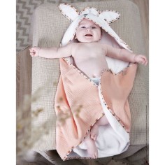 Ma cape de bain Lapin Coquelicot - K'Doux Kaloo 2