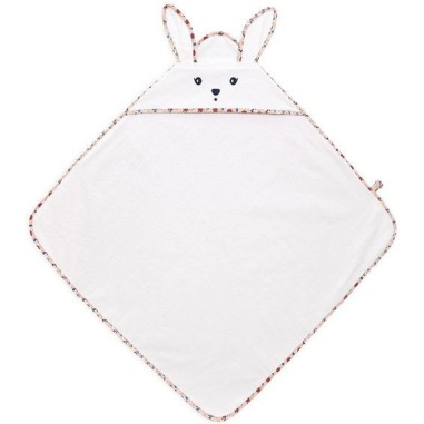 Ma cape de bain Lapin Coquelicot - K'Doux Kaloo Ma cape de bain Lapin Coquelicot - K'Doux Kaloo