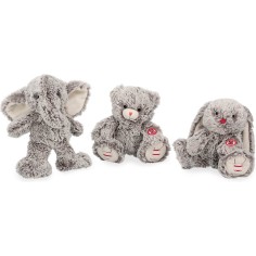 Peluche Lapin Léo Gris Prestige Rouge - 24 cm - Kaloo 2