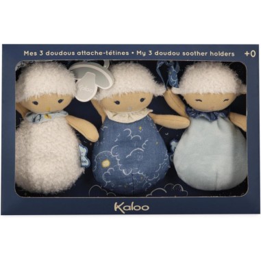 Doudous attache tétines Moutons - Set de 3 - Kaloo Doudous attache tétines Moutons - Set de 3 - Kaloo