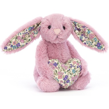 Peluche lapin violet Blossom avec coeur de - Jellycat