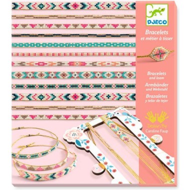 Coffret de bracelets et métier à tisser : Minuscules - Djeco Coffret de bracelets et métier à tisser : Minuscules - Djeco