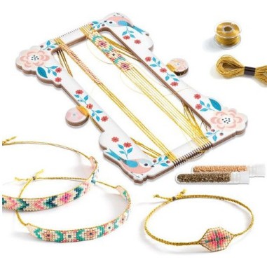 Coffret de bracelets et métier à tisser : Minuscules - Djeco Coffret de bracelets et métier à tisser : Minuscules - Djeco