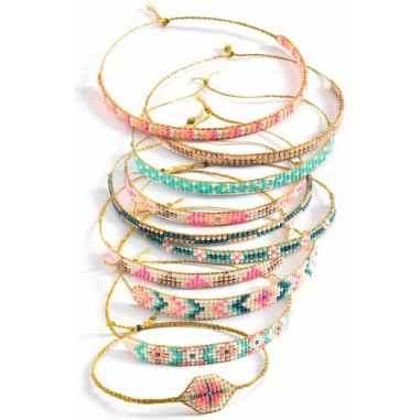 Coffret de bracelets et métier à tisser : Minuscules - Djeco Coffret de bracelets et métier à tisser : Minuscules - Djeco