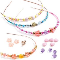 Kit créatif bijoux : Plateau d'enfilage et couronnes : Précieux - Djeco 2