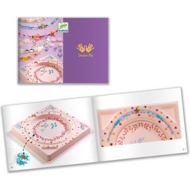 Kit créatif bijoux : Plateau d'enfilage et couronnes : Précieux - Djeco Kit créatif bijoux : Plateau d'enfilage et couronnes : Précieux - Djeco