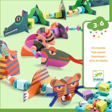 Coffret enfilage : Mes animaux à moi - Djeco Coffret enfilage : Mes animaux à moi - Djeco