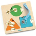 Jeu de manipulation en bois : LockBasic - Djeco Jeu de manipulation en bois : LockBasic - Djeco