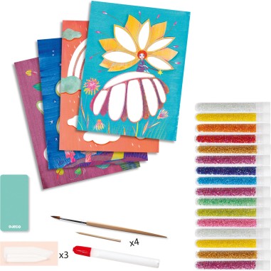 Kit créatif tableaux de perles : Féérie - Djeco Kit créatif tableaux de perles : Féérie - Djeco