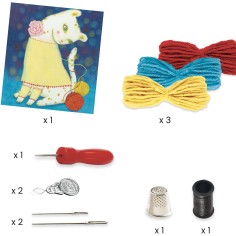 Coffret tissage de laine : Pull et pelotes - Djeco 2