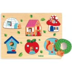 Puzzle coucou house bois - 6 pcs - Djeco 2